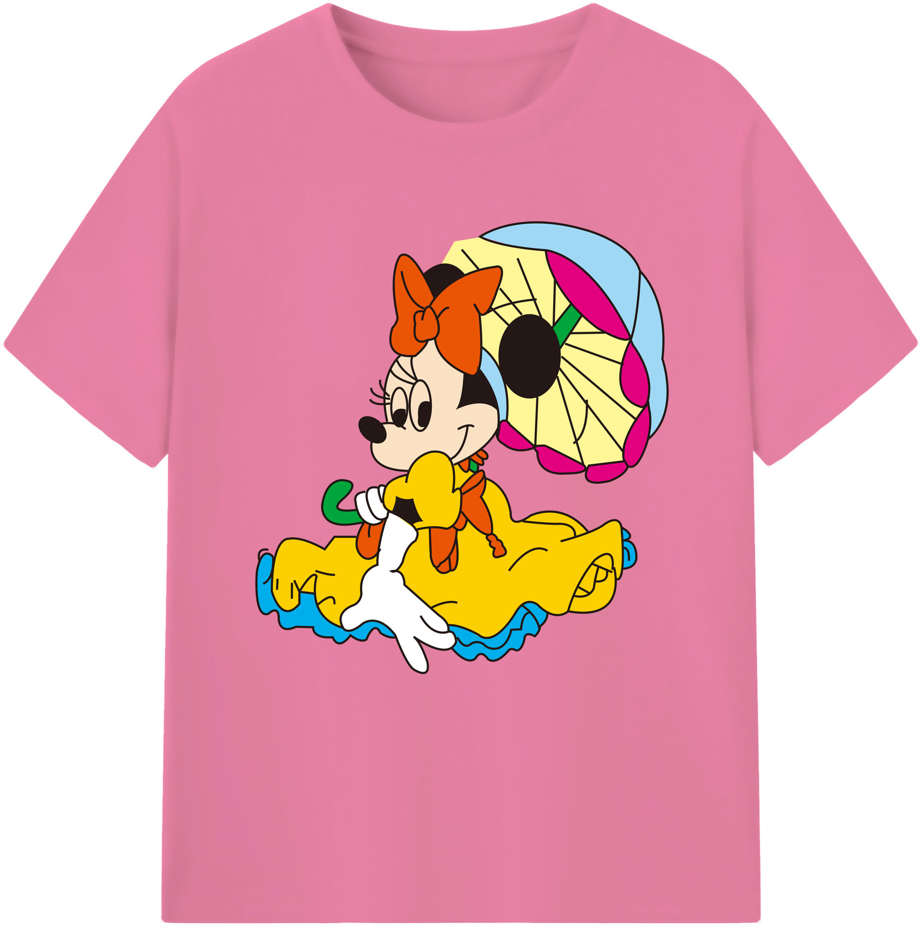 （画像用） ミッキーマウス Mickey Mouse 綿100％半袖Tシャツ（フロントプリント）